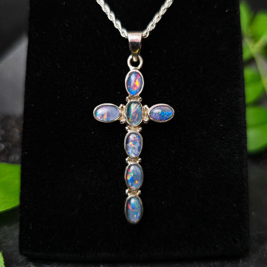 Opal Cross Pendant No. 19