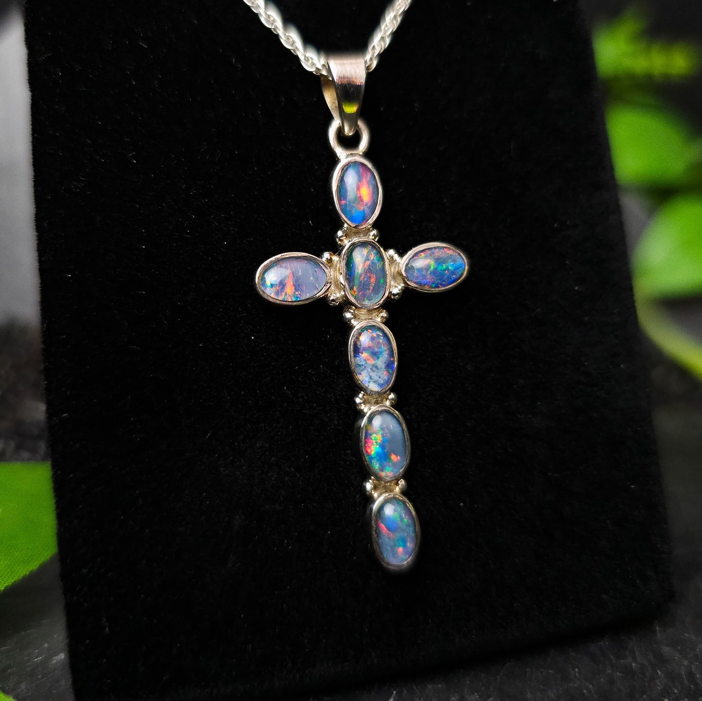 Opal Cross Pendant No. 19
