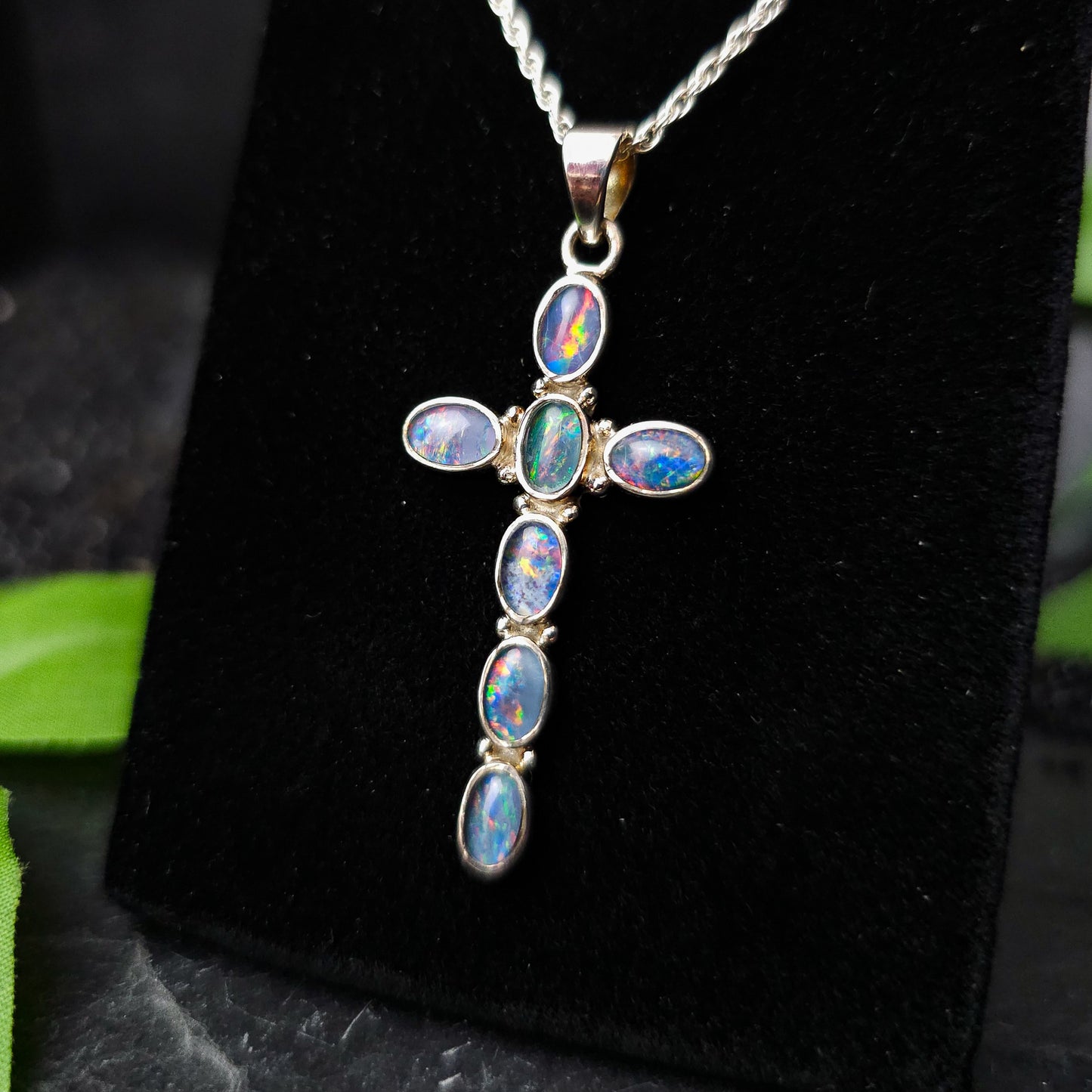 Opal Cross Pendant No. 19
