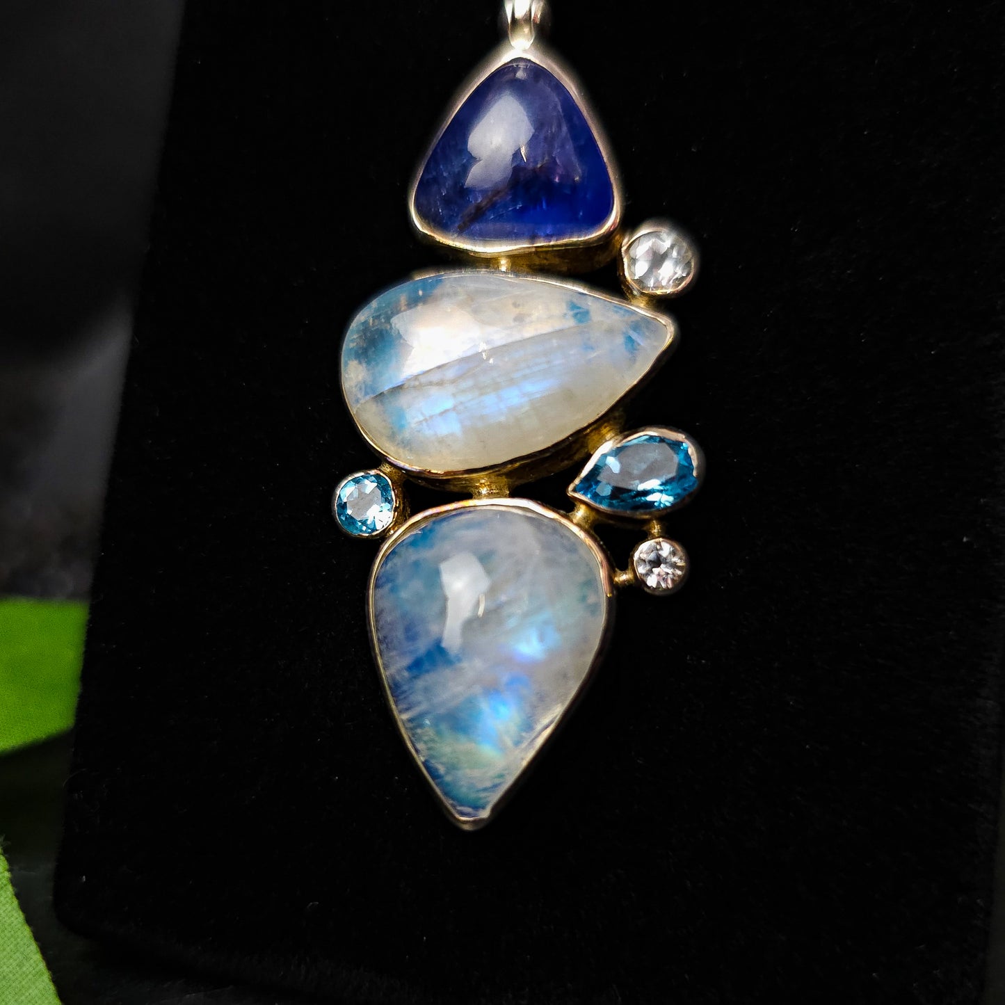 Tanzanite, Moonstone & Topaz Pendant No.48