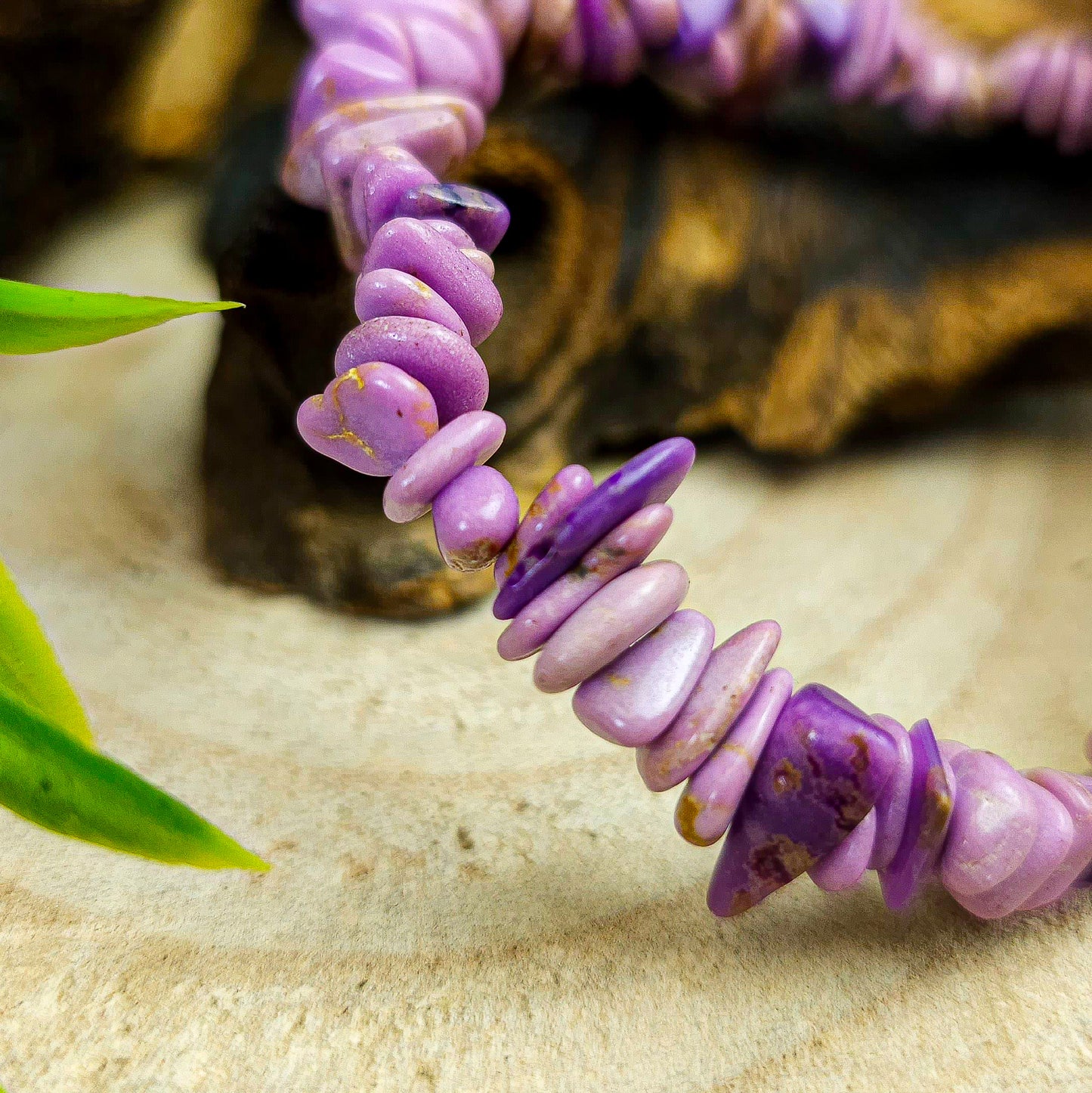 Phosphosiderite Chip Bracelet
