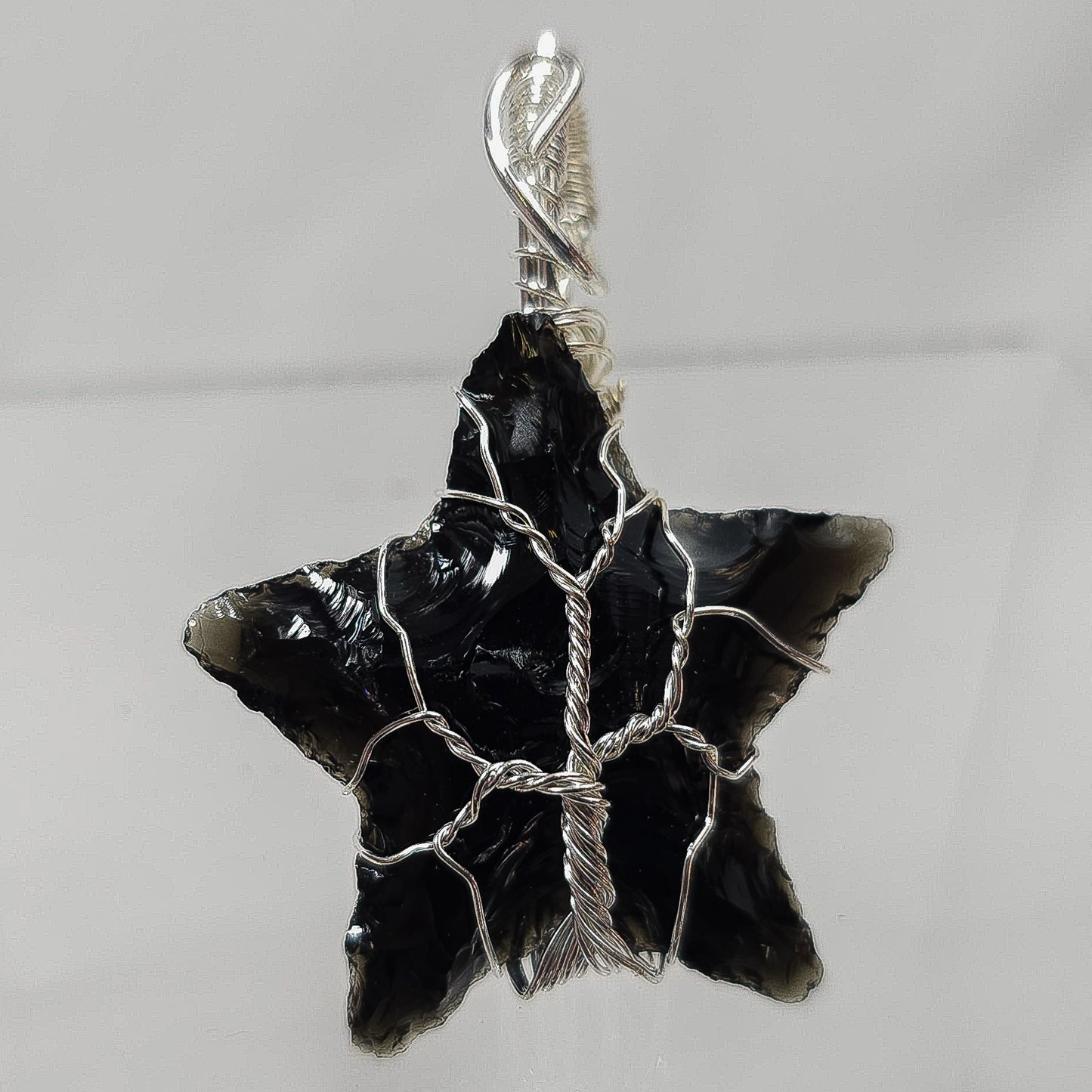 Obsidian Star Pendant