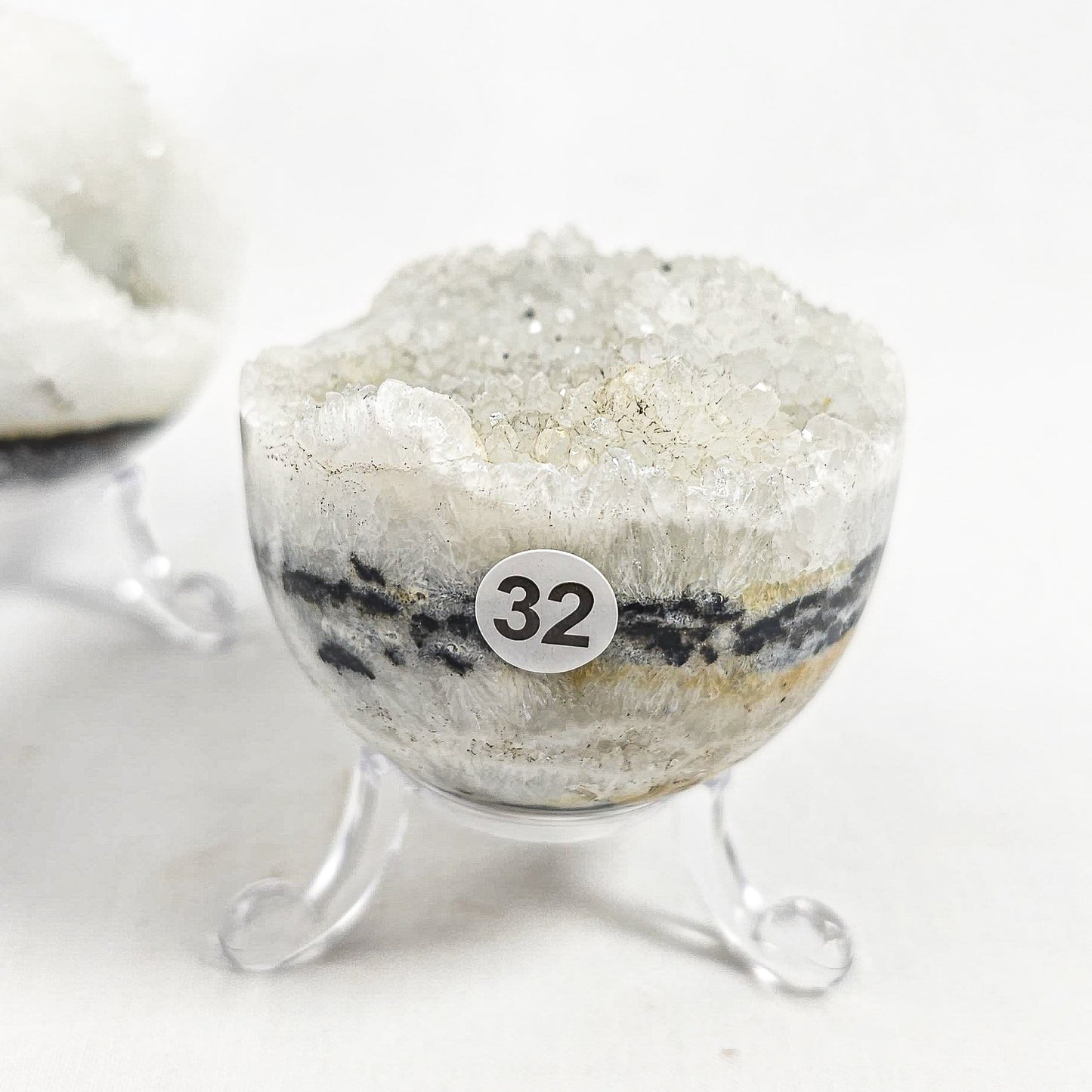 Snow Agate Spheres (Raw Edge)