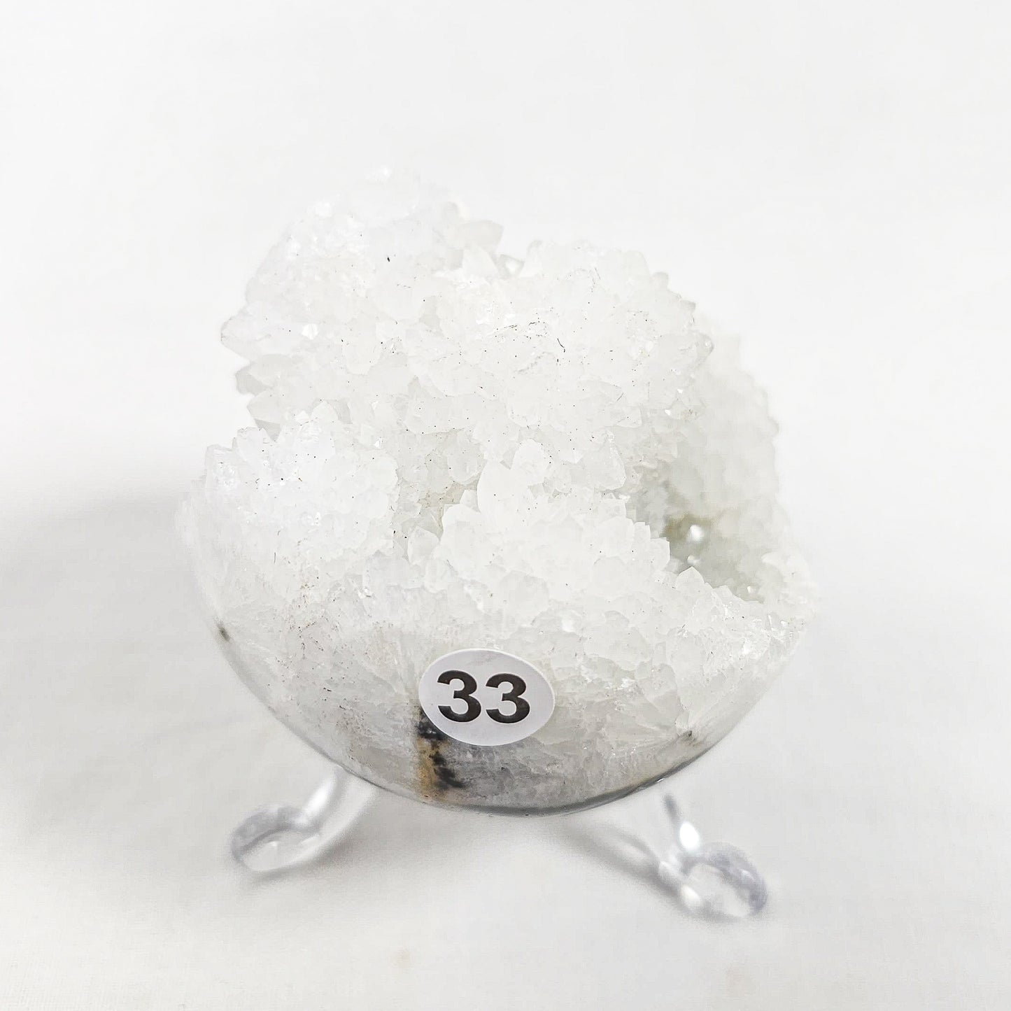 Snow Agate Spheres (Raw Edge)