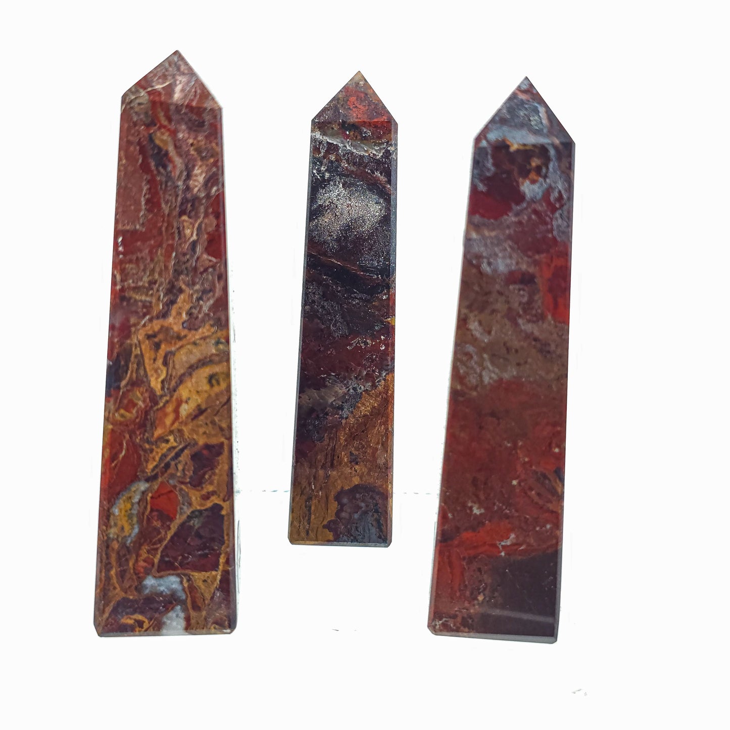 Red Jasper and Hematite Towers