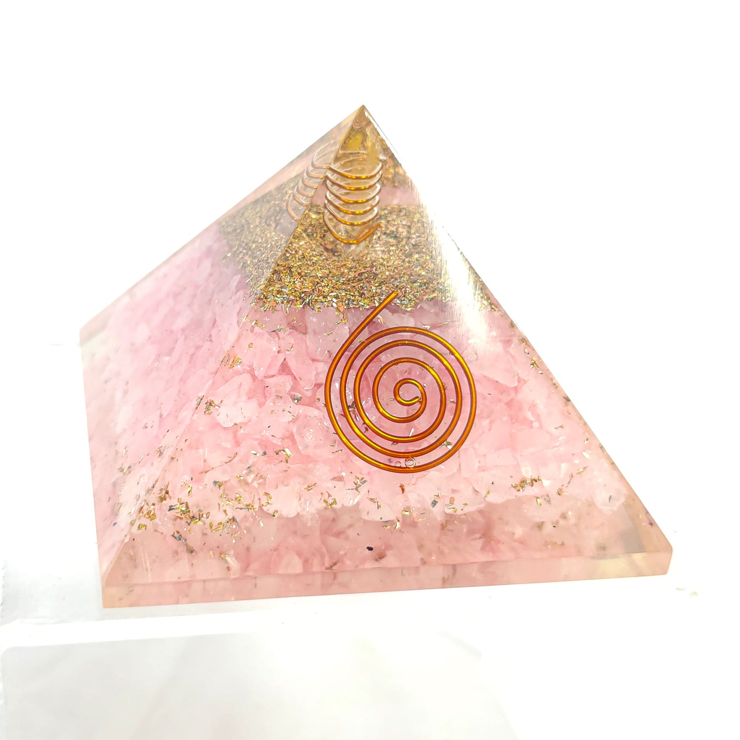 Rose Quartz Orgonite Pyramids