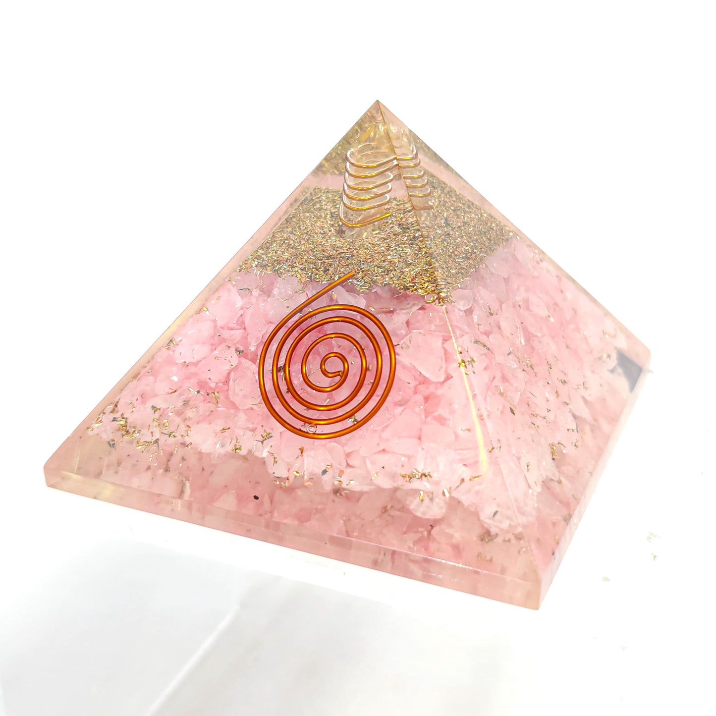 Rose Quartz Orgonite Pyramids