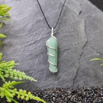 Wire Wrapped Crystal Point Pendant