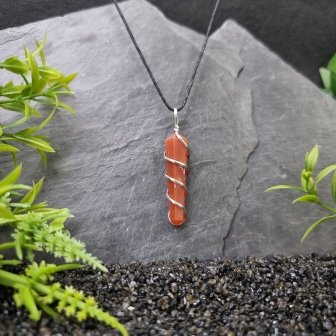 Wire Wrapped Crystal Point Pendant