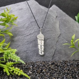 Wire Wrapped Crystal Point Pendant