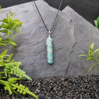 Wire Wrapped Crystal Point Pendant