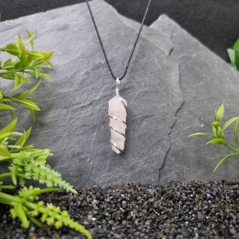 Wire Wrapped Crystal Point Pendant