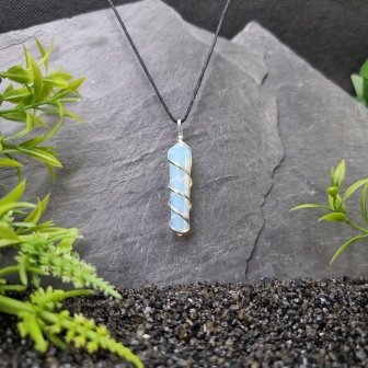 Wire Wrapped Crystal Point Pendant