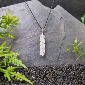 Wire Wrapped Crystal Point Pendant