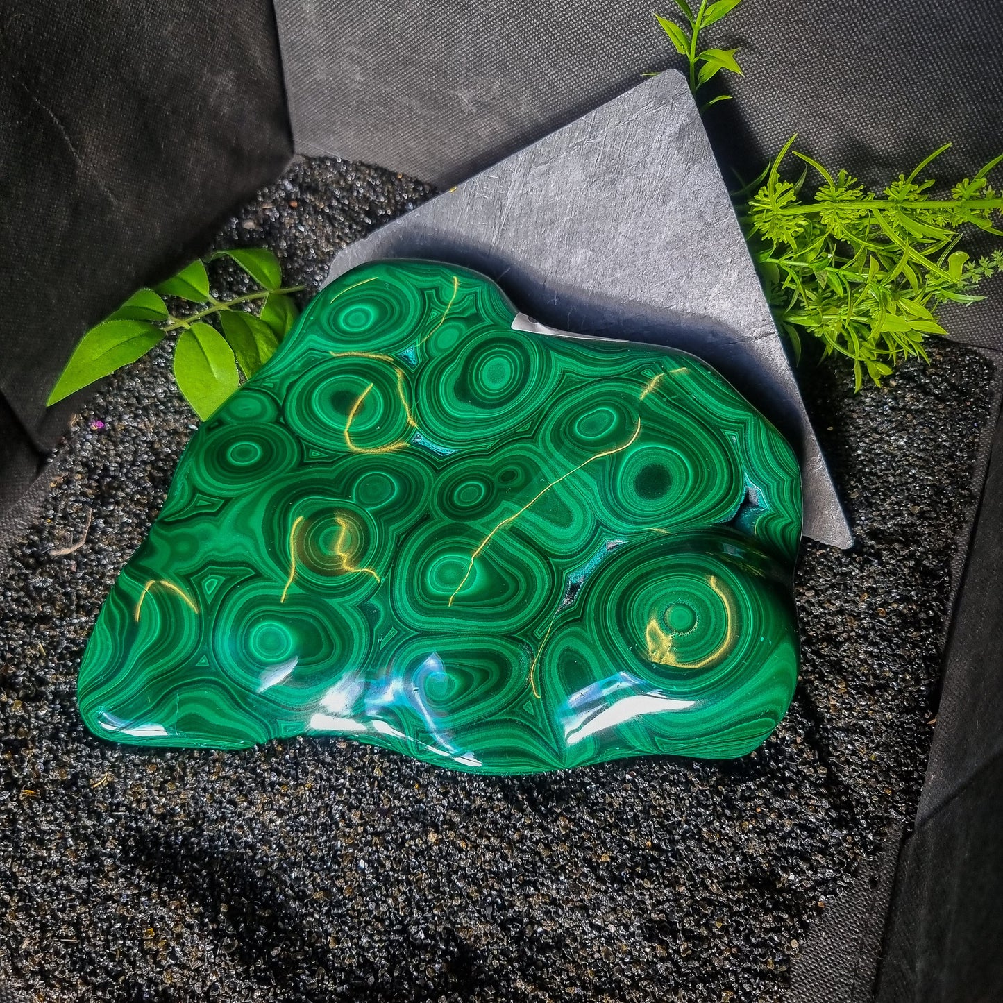 Polished Malachite statement piece
