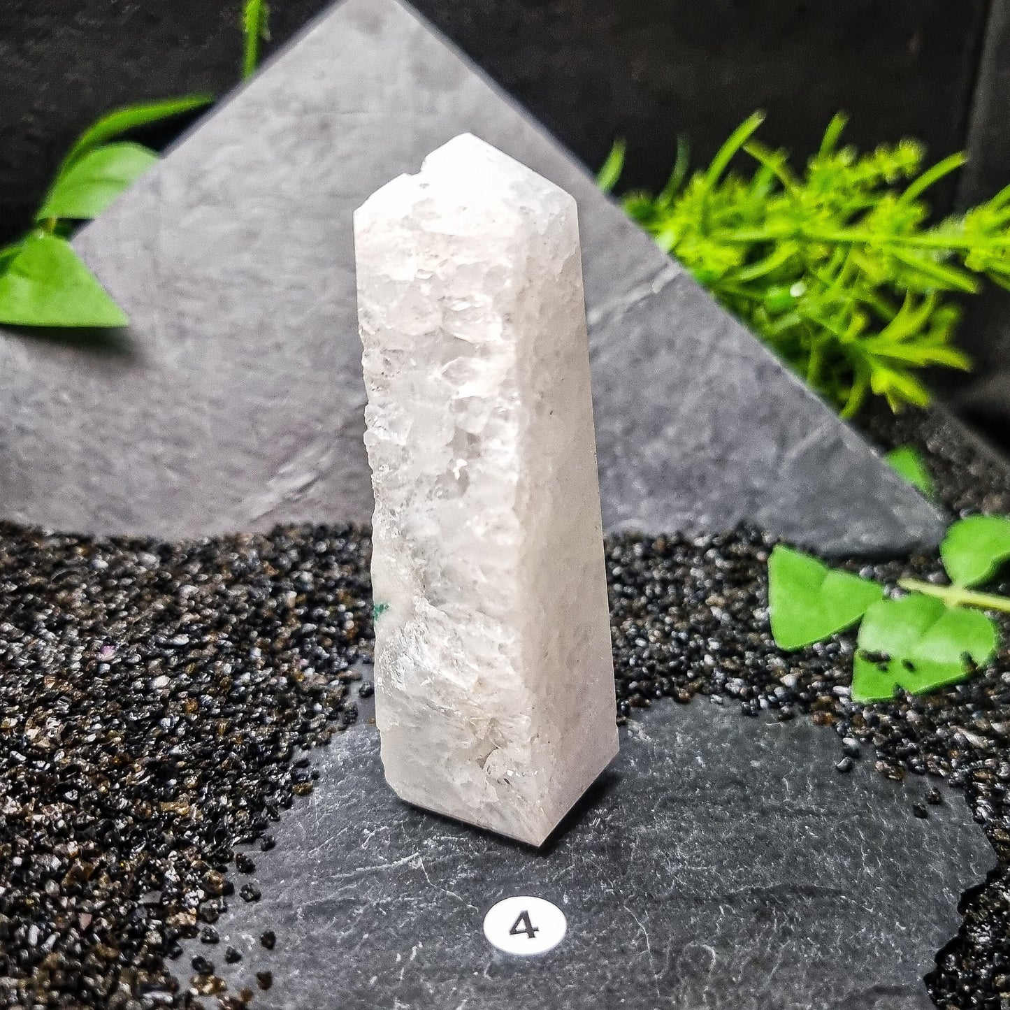 Green Moss Agate tower