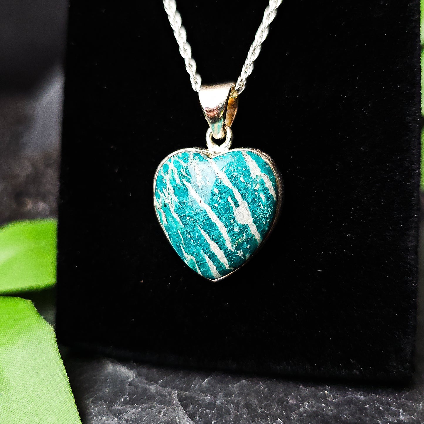 Amazonite Heart Pendant No.11