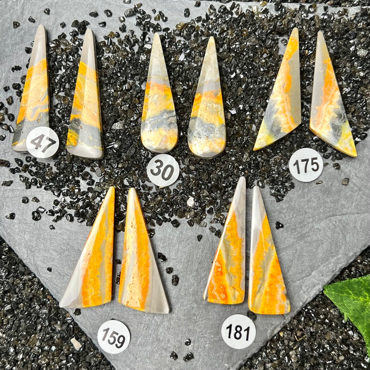 Bumblebee Cabochon Pairs (earrings)