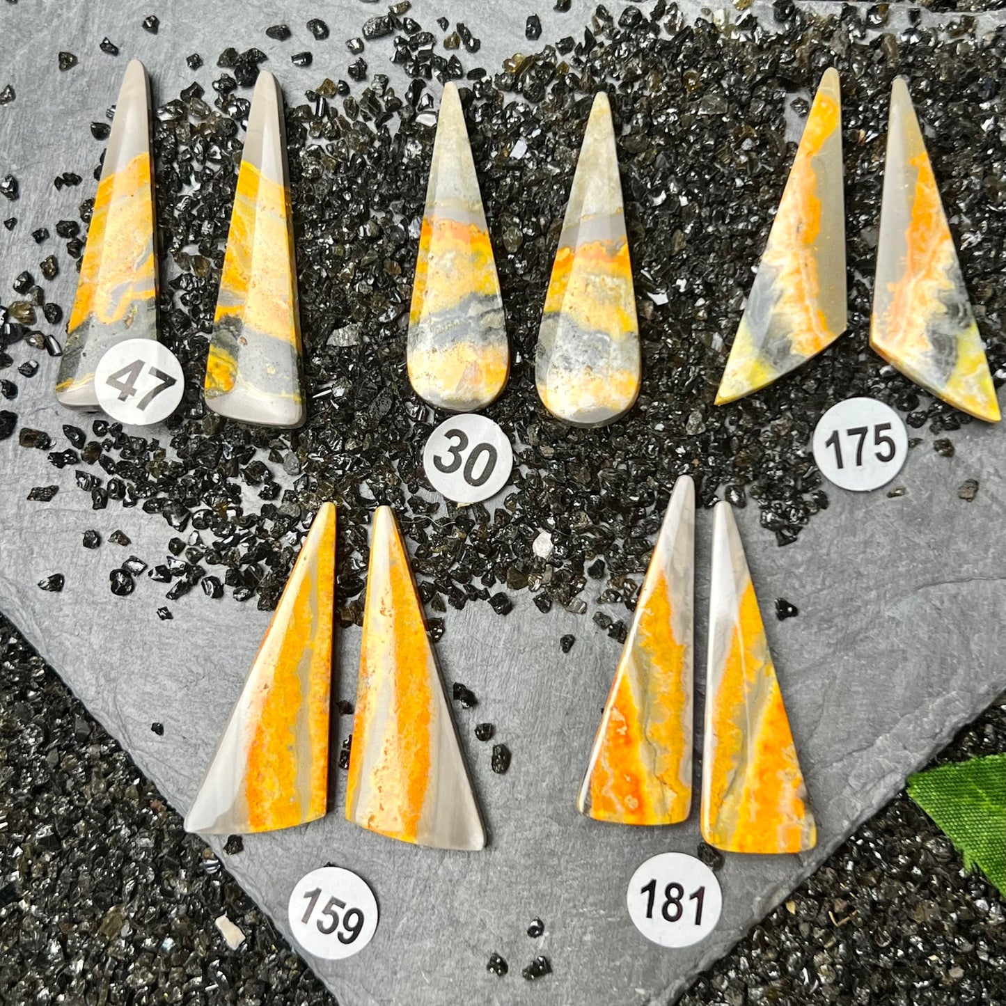 Bumblebee Cabochon Pairs (earrings)