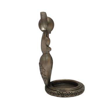 Spiral Goddess Bronze Tea Light Holder
