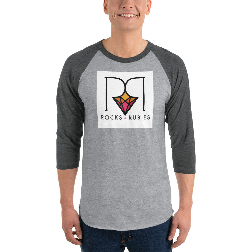 Rocks and Rubies 3/4 sleeve raglan shirt
