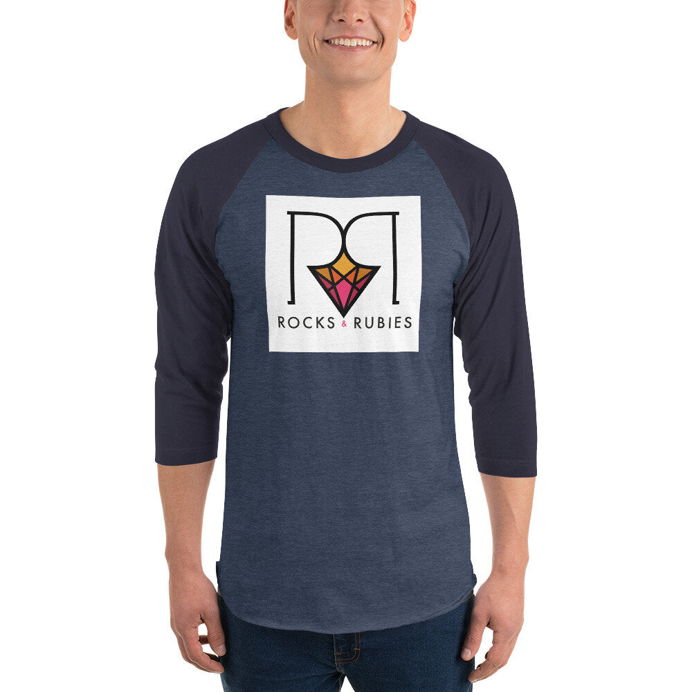 Rocks and Rubies 3/4 sleeve raglan shirt
