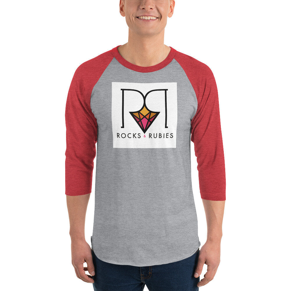 Rocks and Rubies 3/4 sleeve raglan shirt