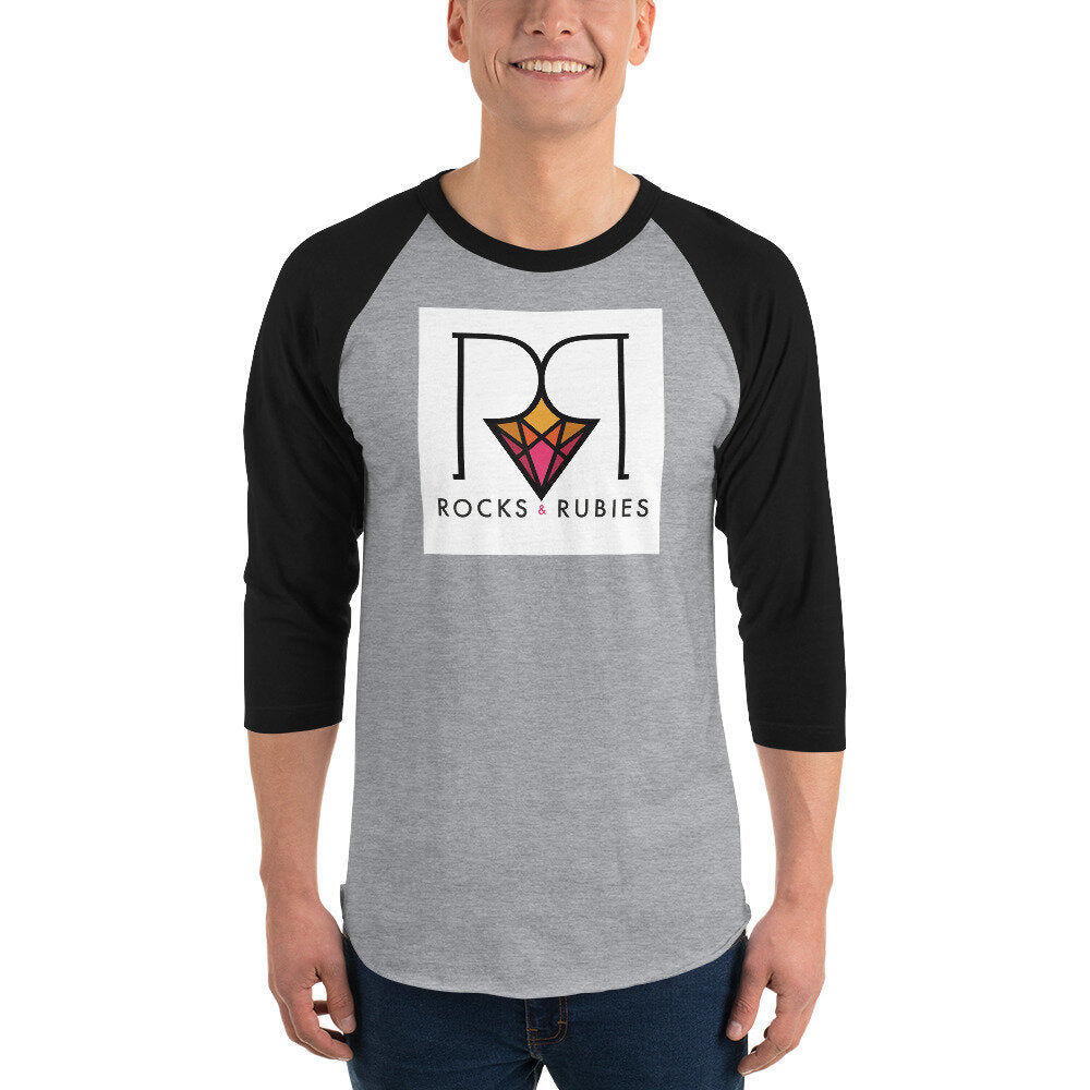 Rocks and Rubies 3/4 sleeve raglan shirt