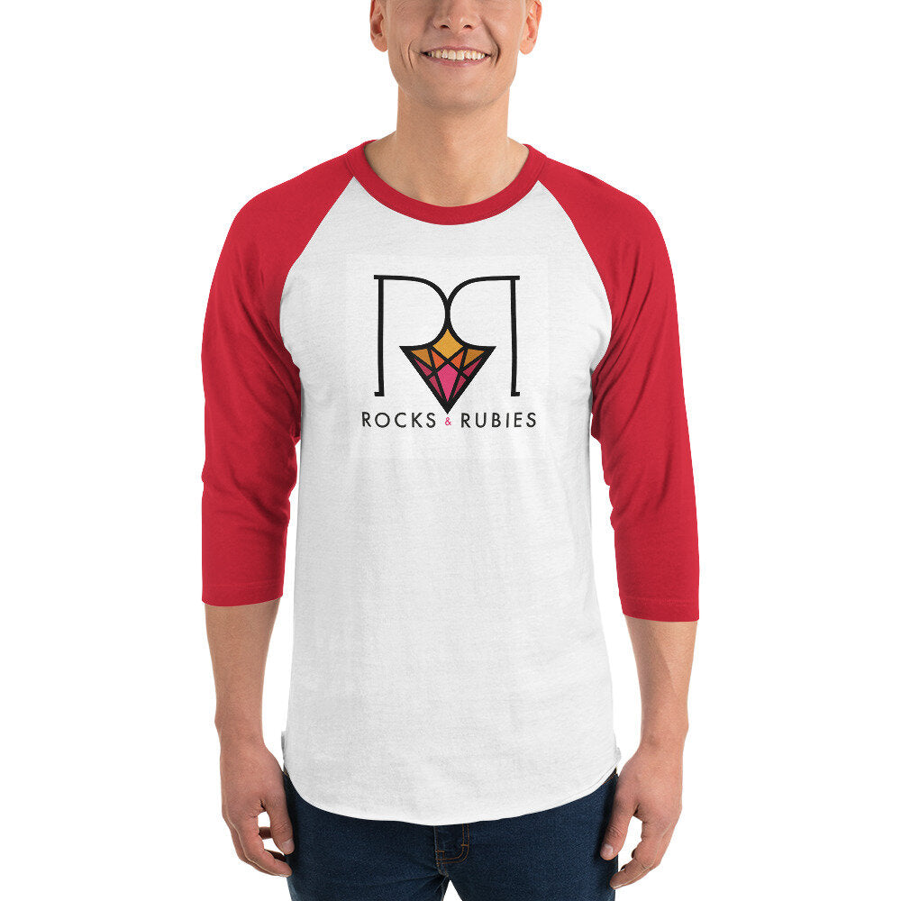 Rocks and Rubies 3/4 sleeve raglan shirt