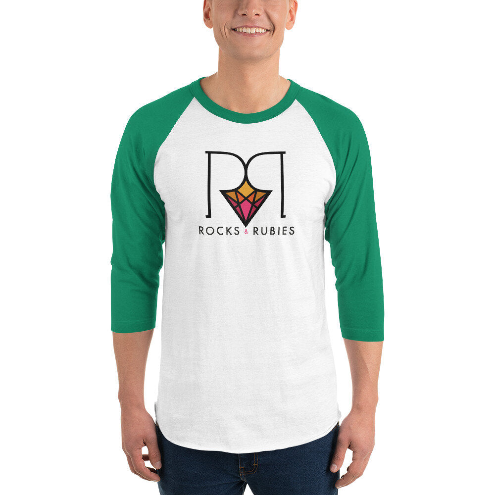 Rocks and Rubies 3/4 sleeve raglan shirt