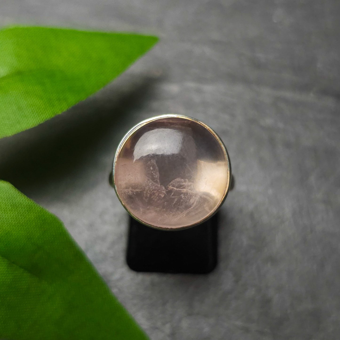 Rose Quartz Ring Size N No. 72