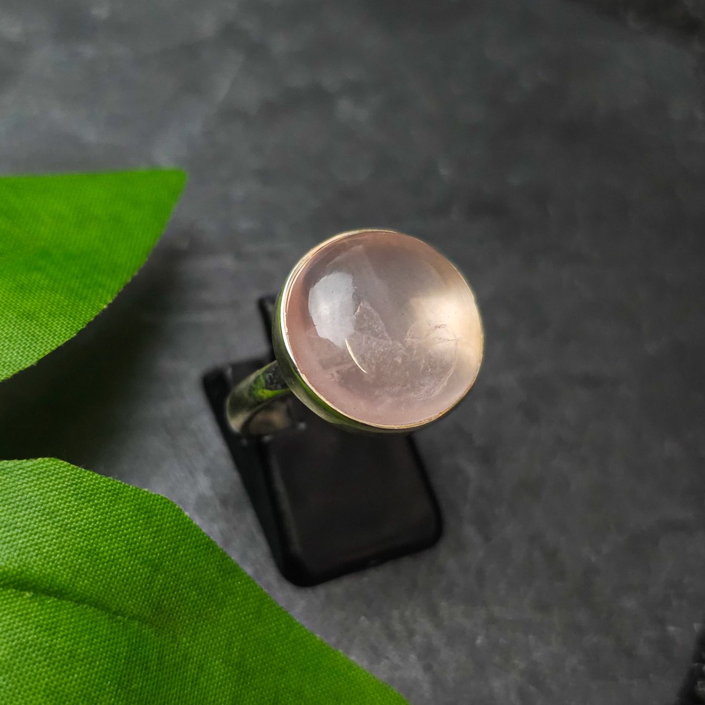Rose Quartz Ring Size N No. 72