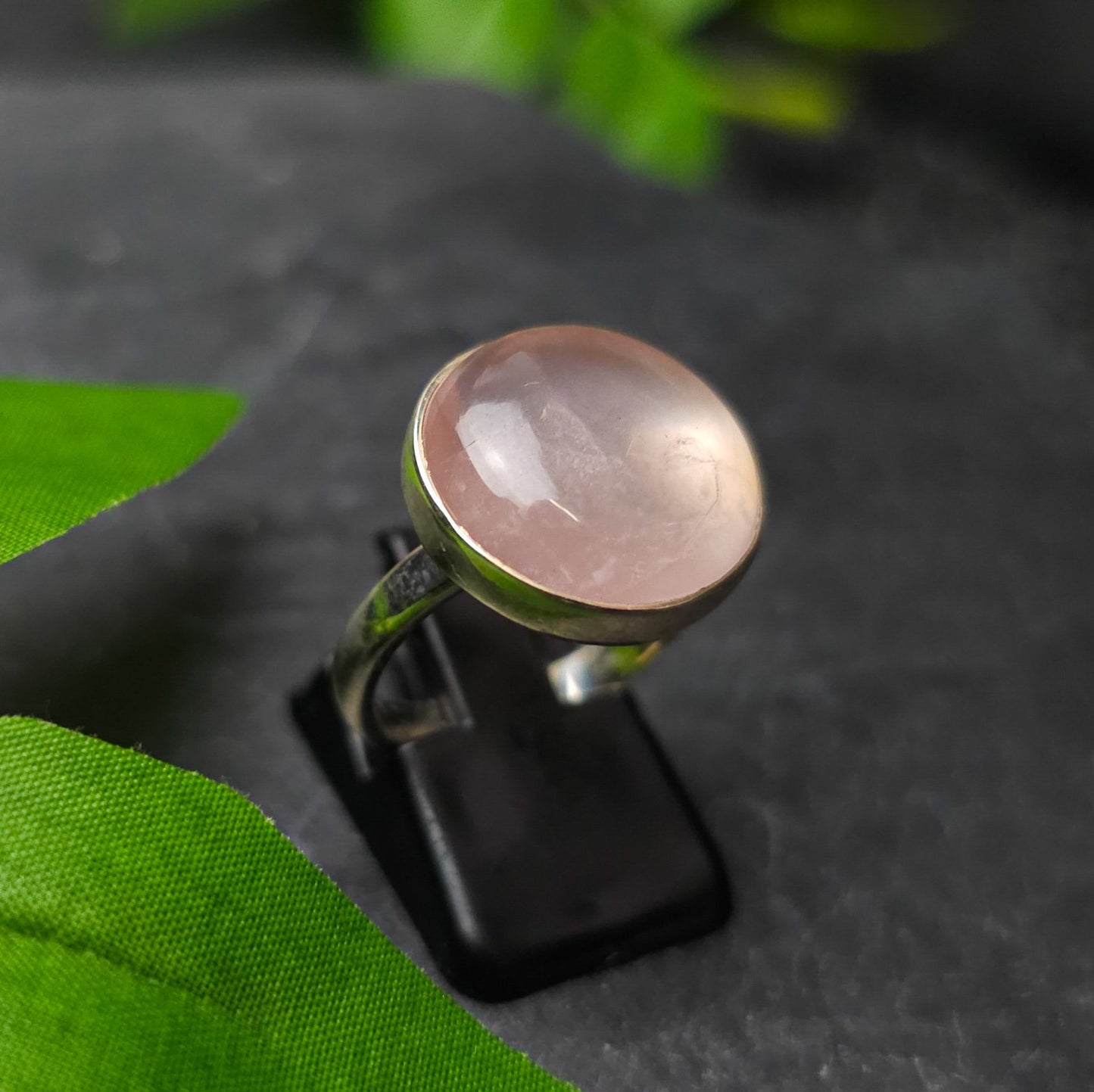 Rose Quartz Ring Size N No. 72