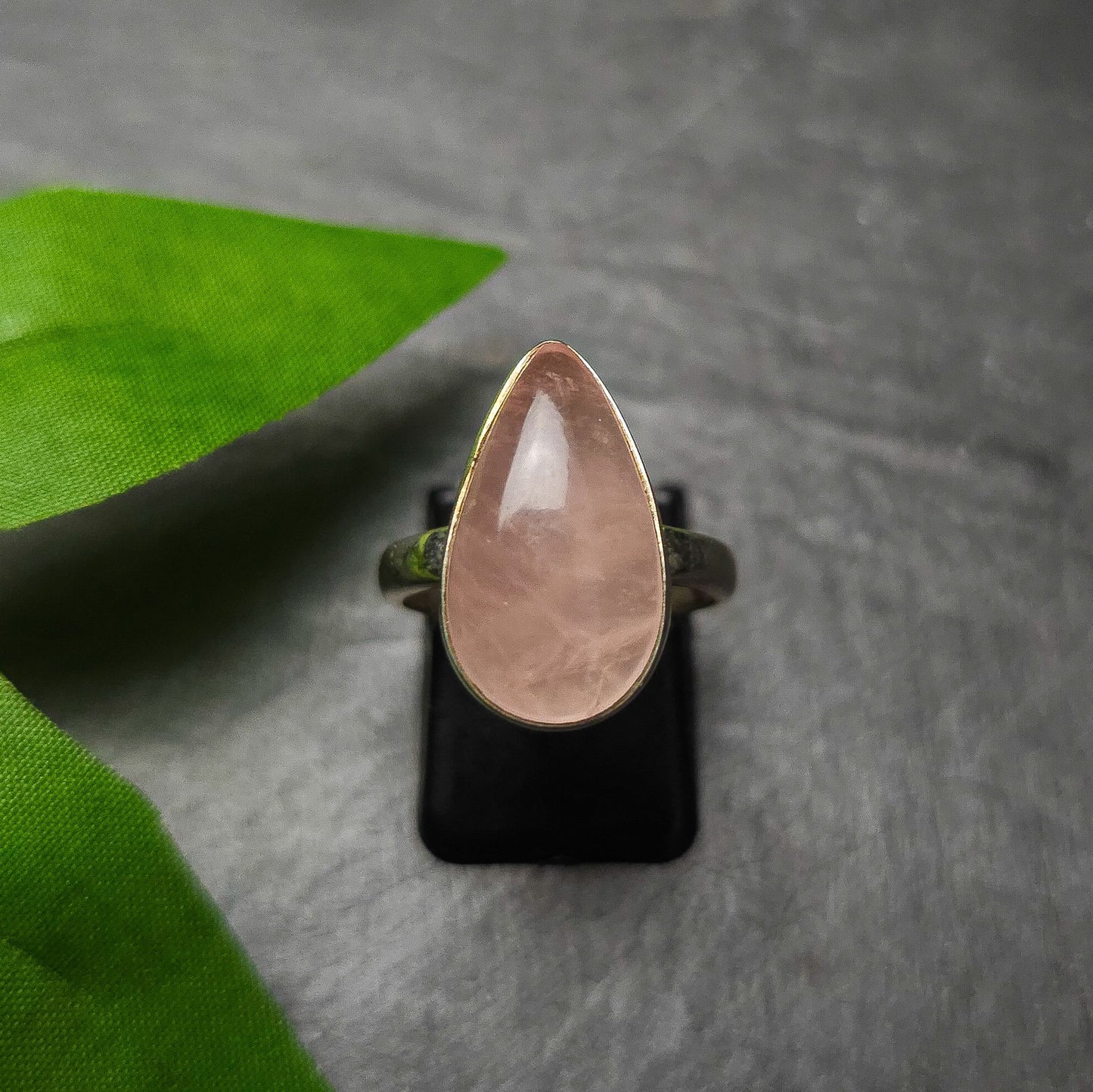 Rose Quartz Ring Size L No. 73