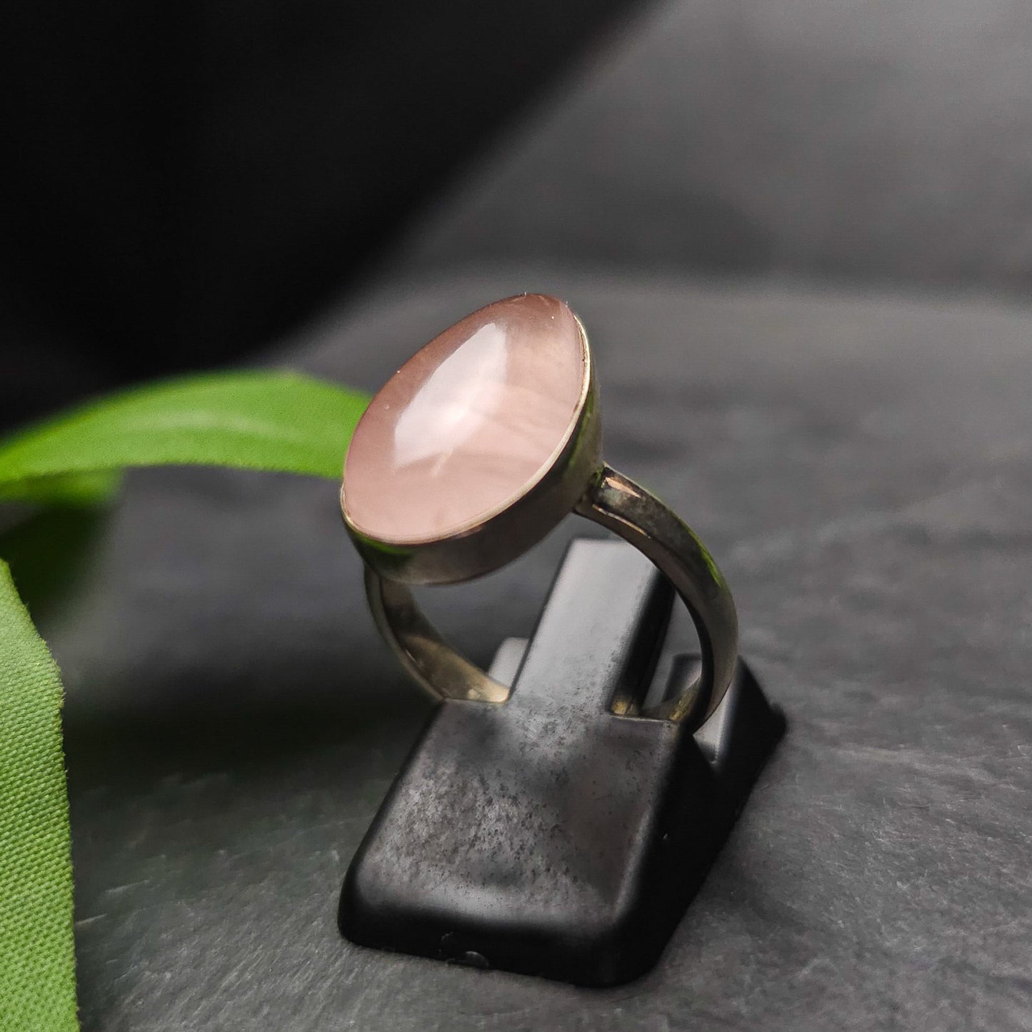 Rose Quartz Ring Size L No. 73