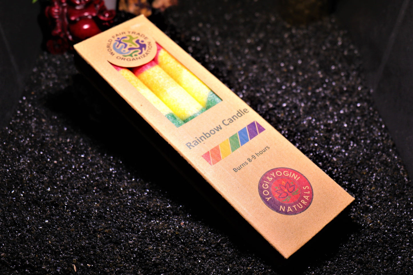 Fair Trade Rainbow Candles x 3