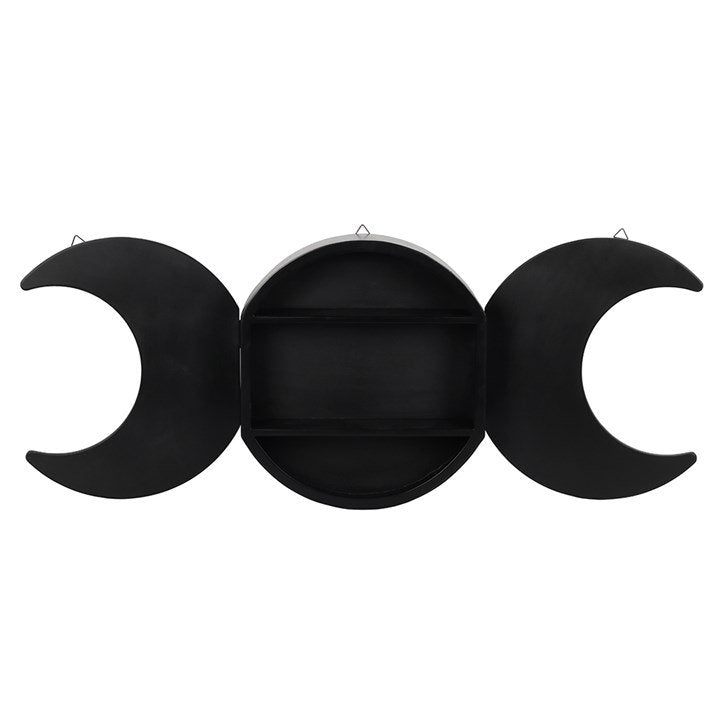 Triple moon shelving display
