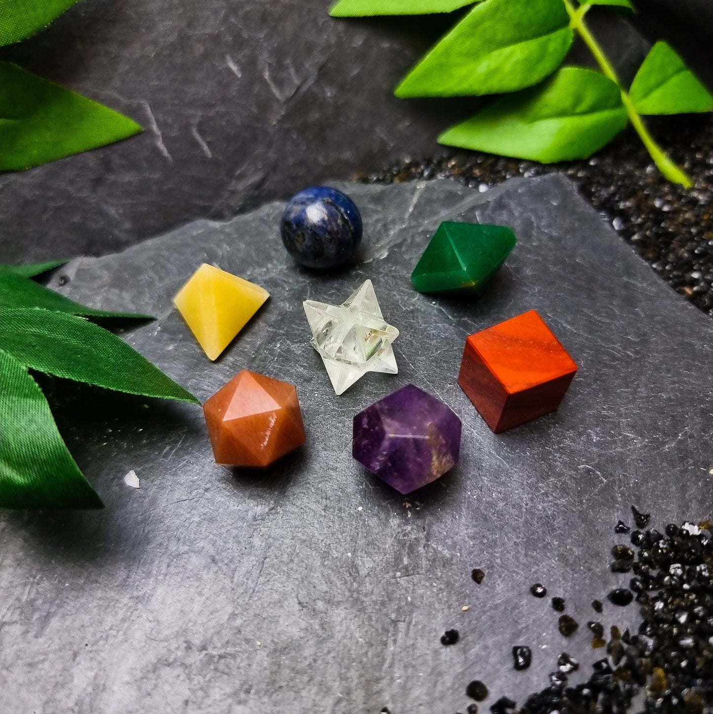 Platonic Solids Crystal Set