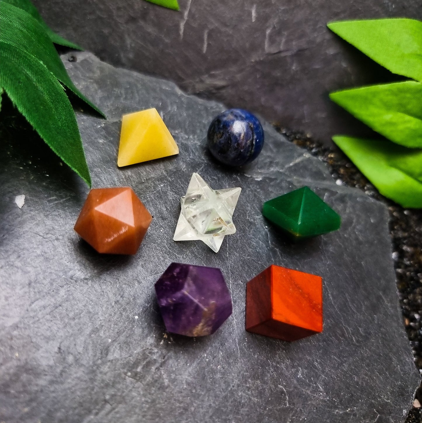 Platonic Solids Crystal Set