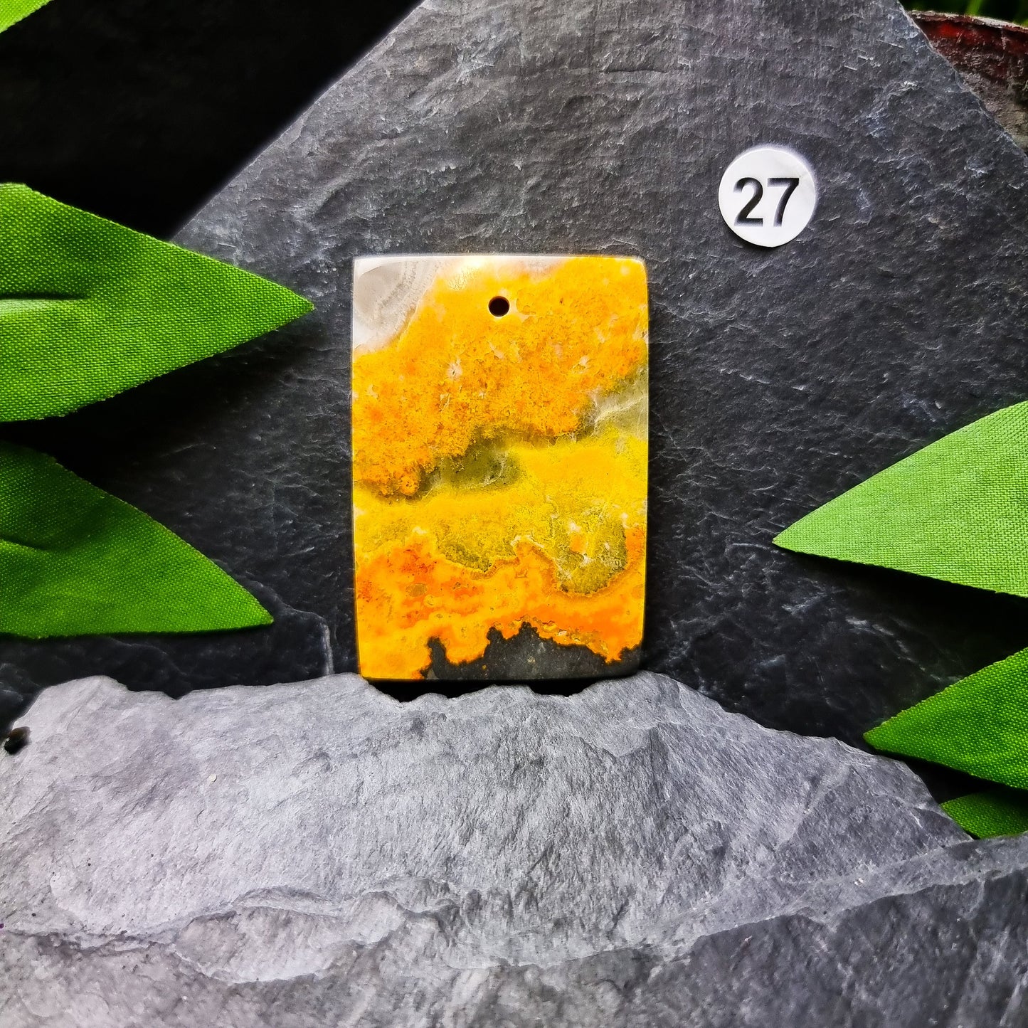 Bumble Bee Jasper Pendant