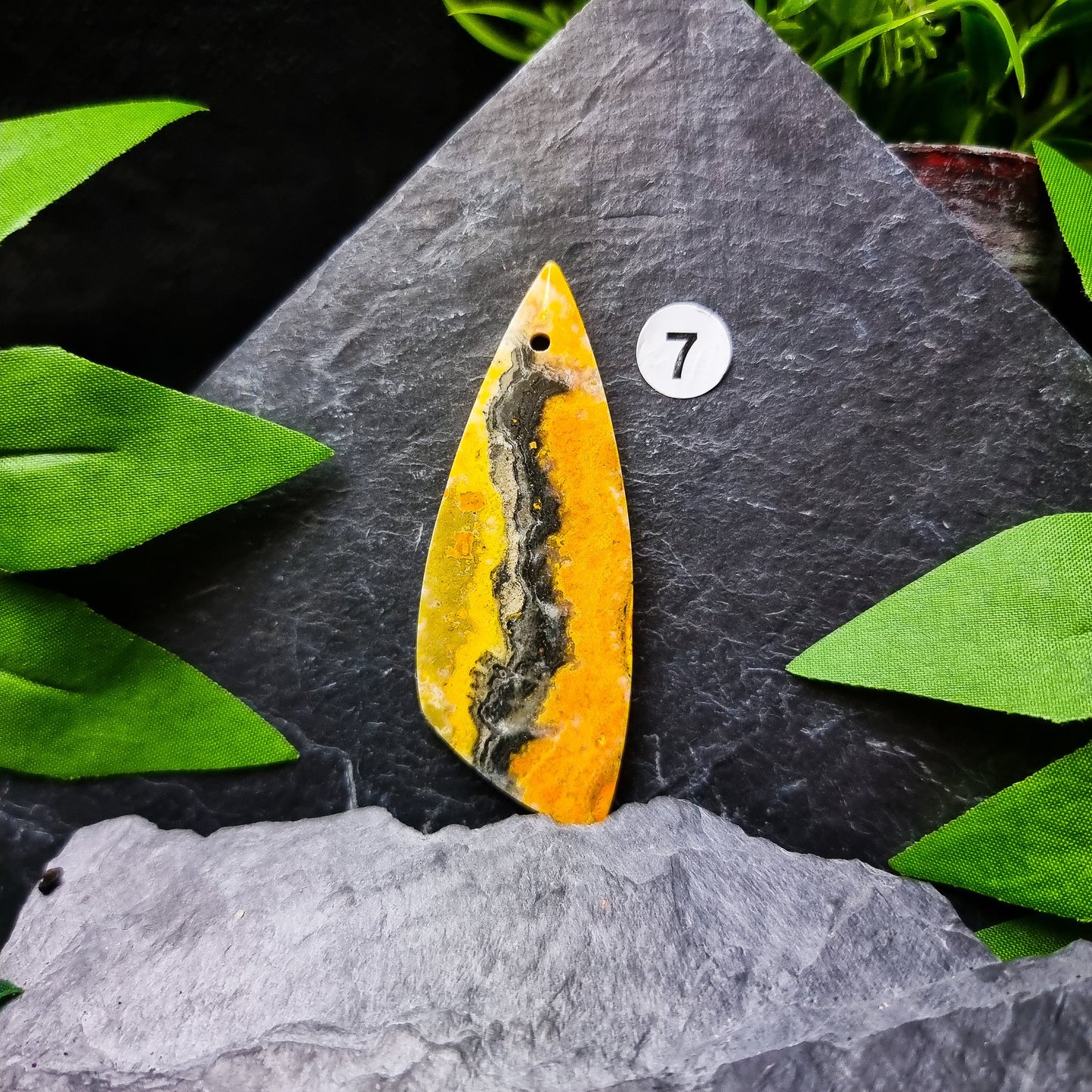 Bumble Bee Jasper Pendant