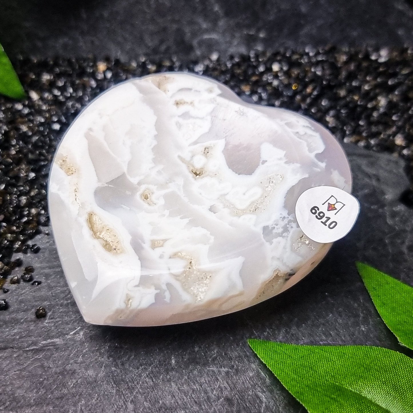Snow Agate Heart Bowls