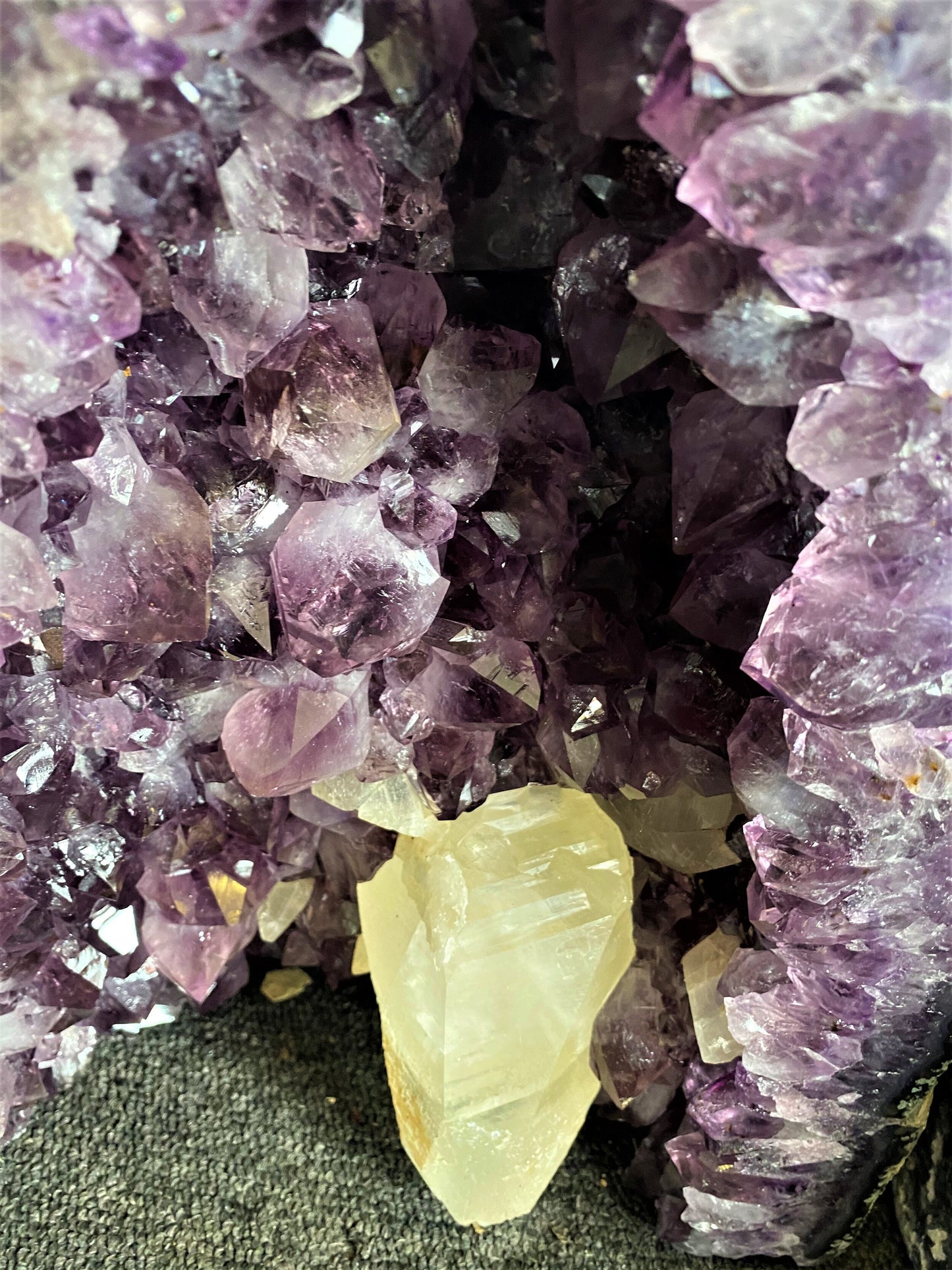 Amethyst with Calcite Cathedral Geode