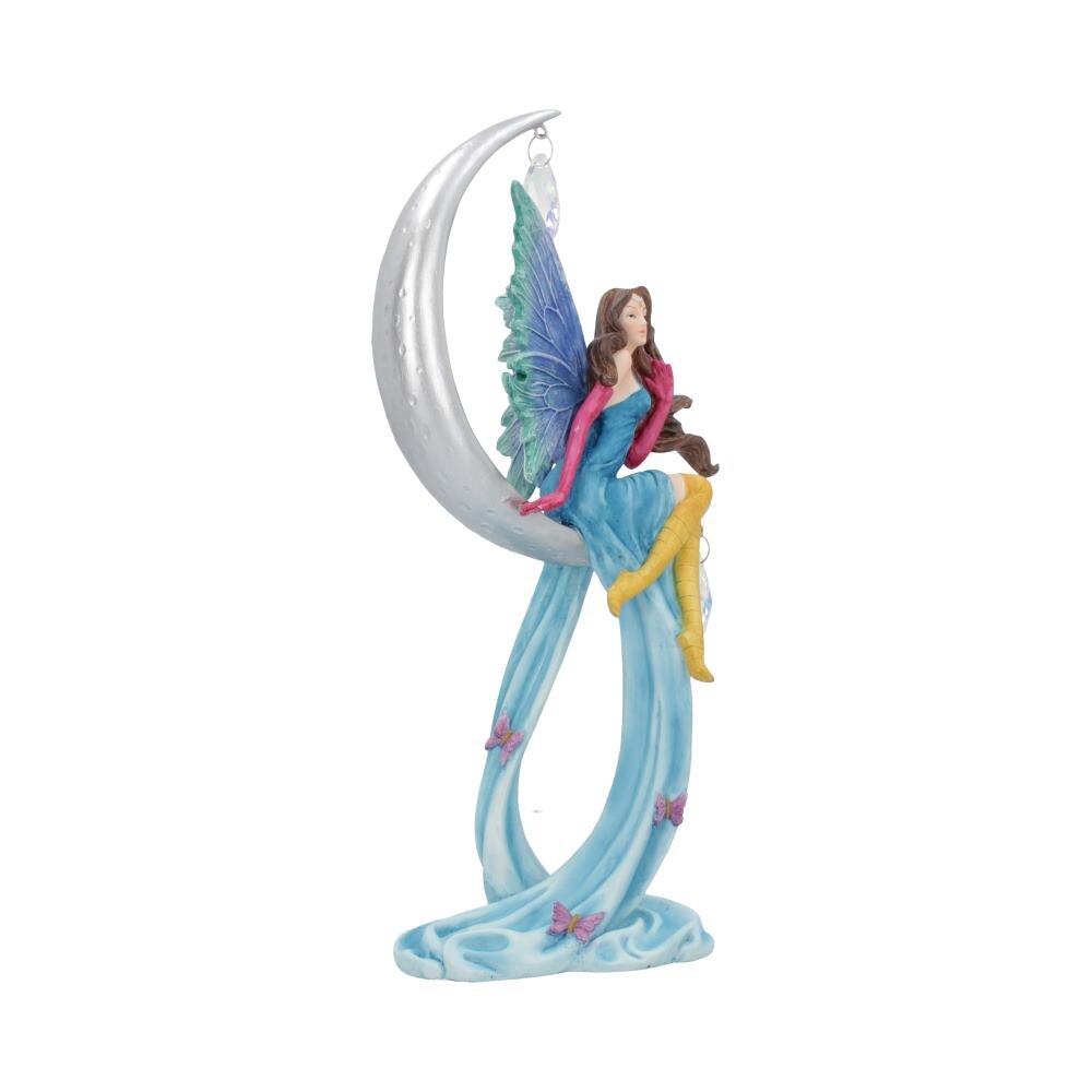 Agnosia Crescent Moon Fairy, with Crystals