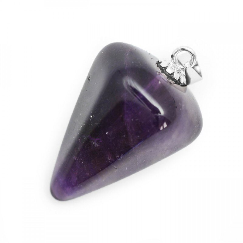 Amethyst Pendulum Pendant 925 Silver