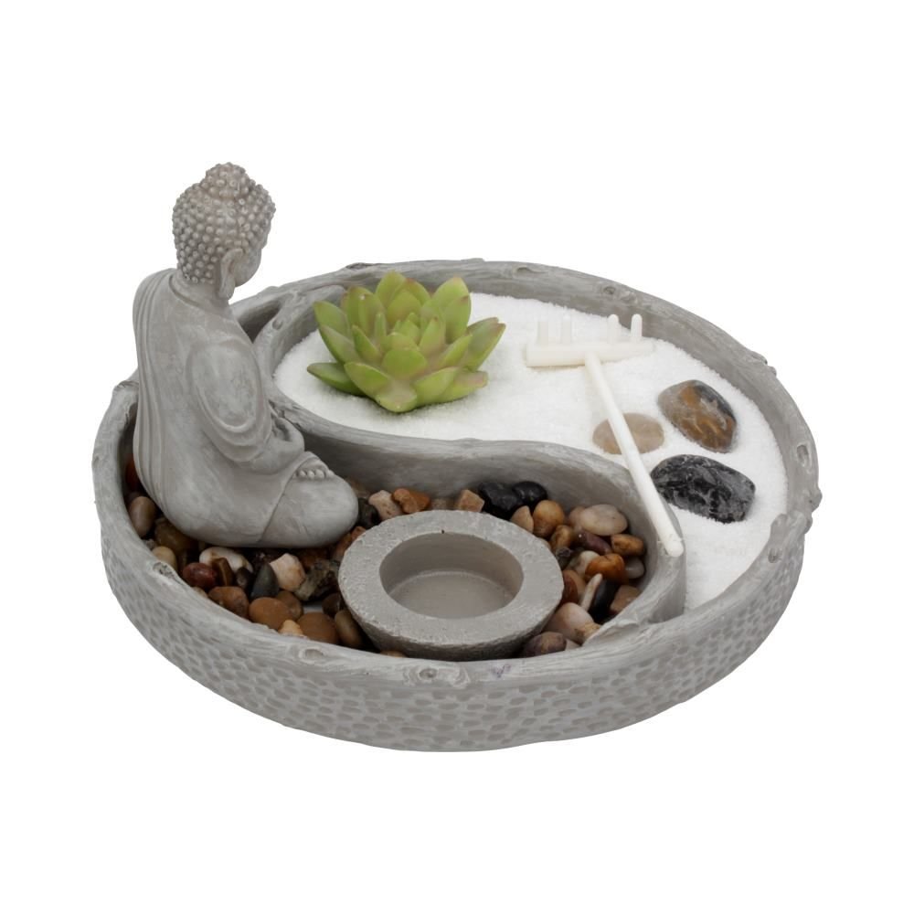 26cm Yin and Yang Zen Garden with Buddha