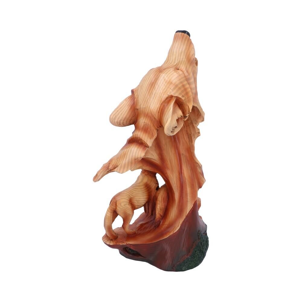 Natural Symphony Howling Woves Wood Effect Bust