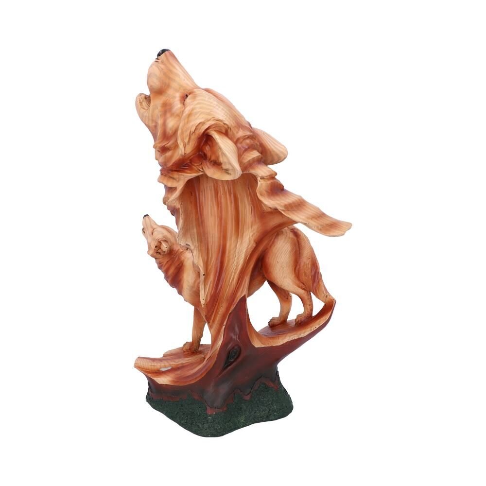 Melody Howling Wolves Wood Effect Bust