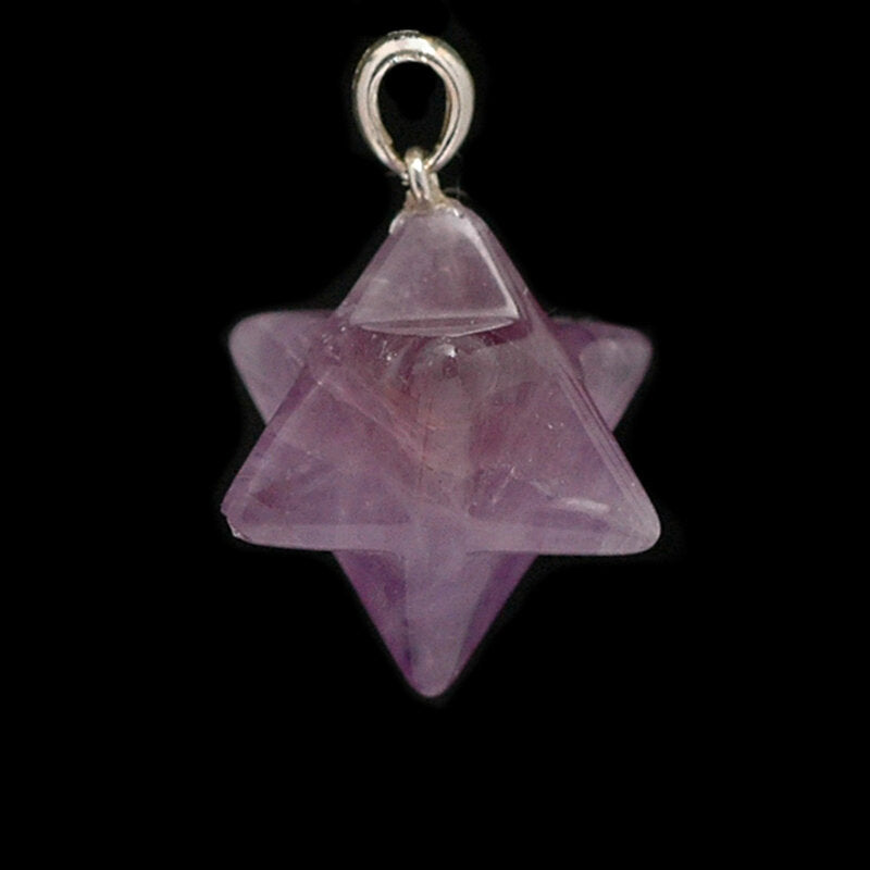 Amethyst Merkaba Star Pendant Silver