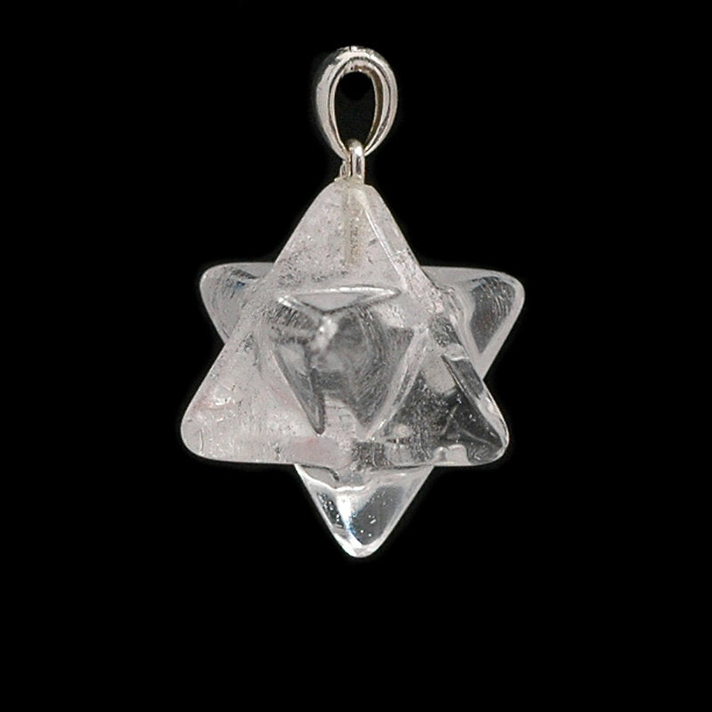 Merkaba Pendant - Clear Quartz 925 silver